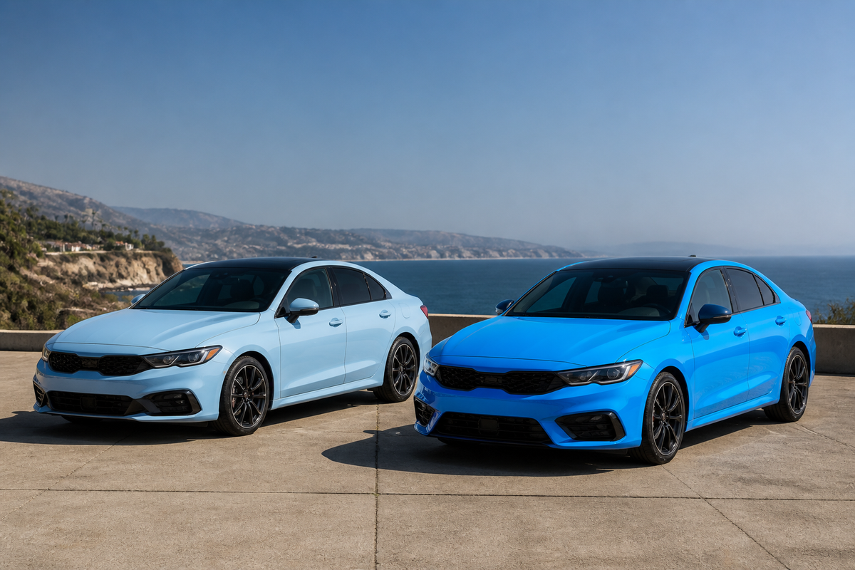 Sky Blue vs Miami Blue Wrap: A Daylight and Vehicle-Shape Test