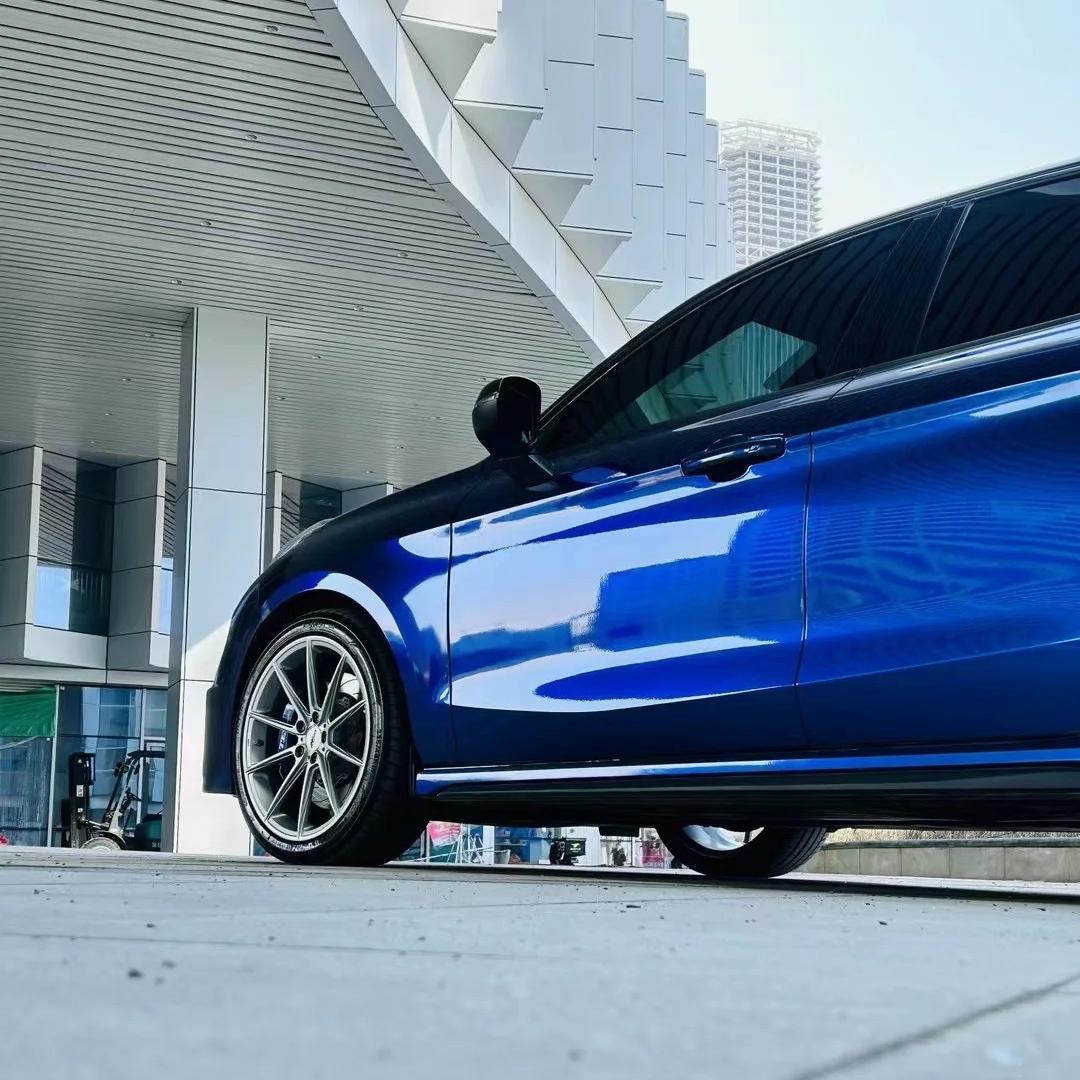 Gloss Metallic Gentian Blue Car Vinyl Wrap