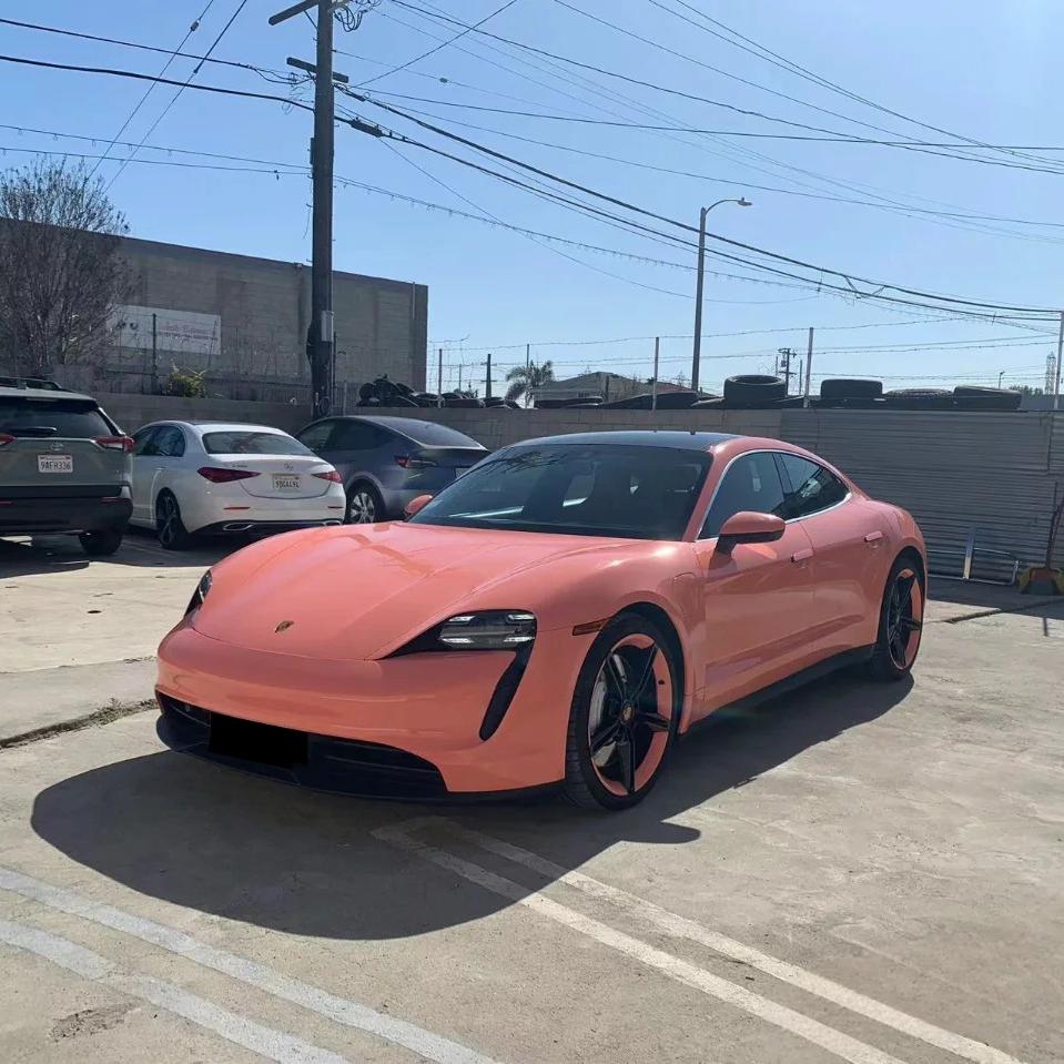 Gloss Salmon Pink Car Vinyl Wrap