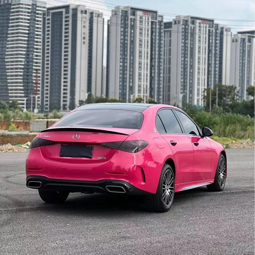 TPU Glossy Rose Red Colored PPF Paint Protection Film