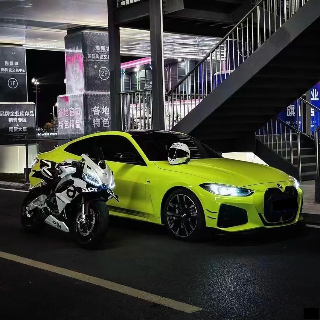 TPU Glossy Acid Lime Green Colored PPF Paint Protection Film