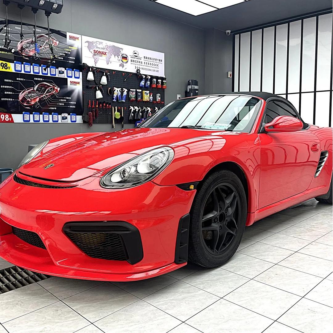 TPU Glossy Farrari Red Colored PPF Paint Protection Film