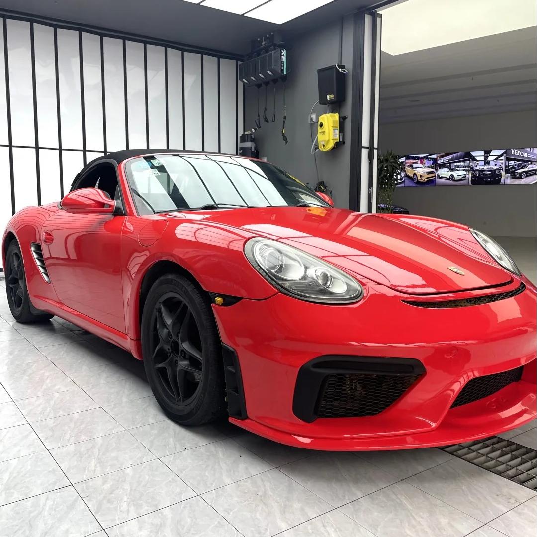 TPU Glossy Farrari Red Colored PPF Paint Protection Film