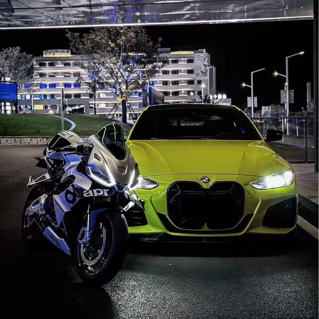TPU Glossy Acid Lime Green Colored PPF Paint Protection Film