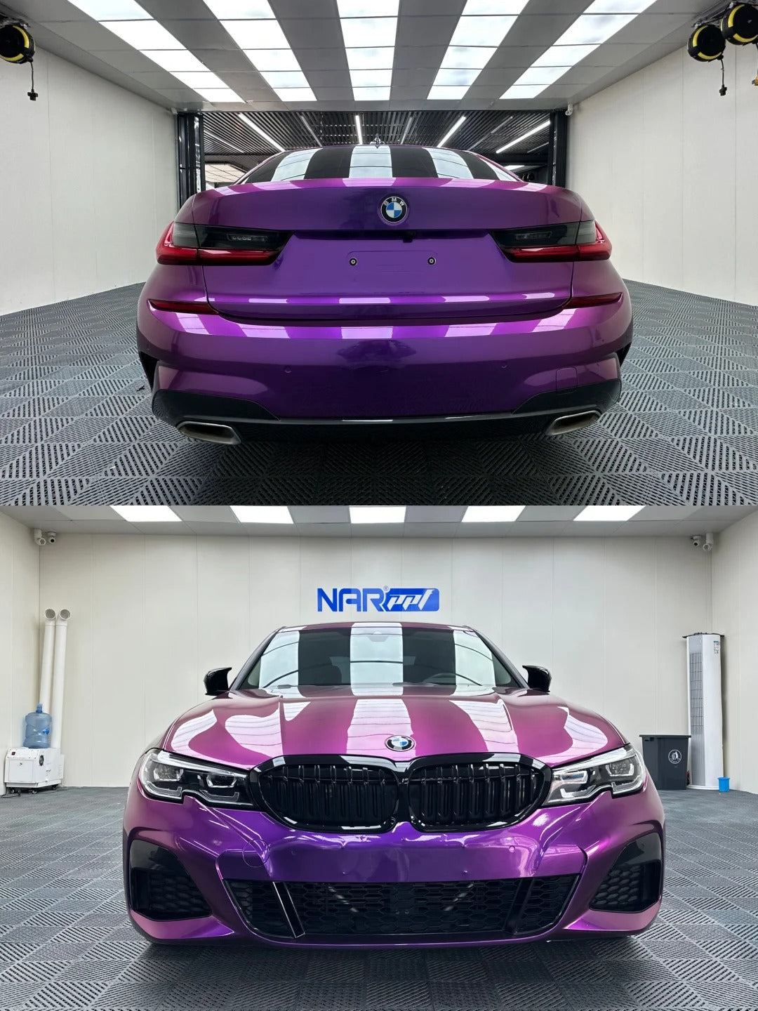 Gloss Metallic Grape Purple Car Vinyl Wrap PET
