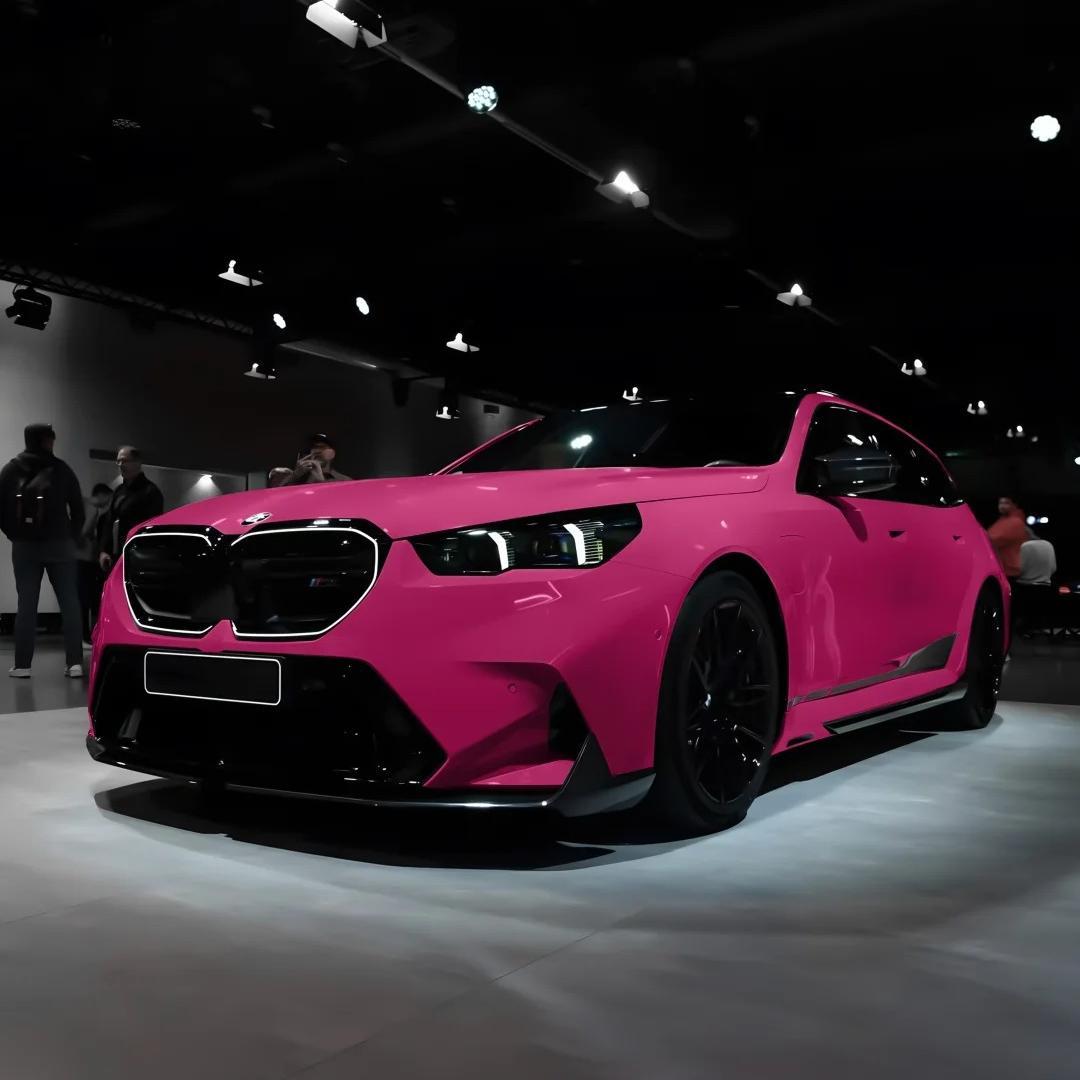 Gloss MIUI Bright Magenta Red Car Wrap PET