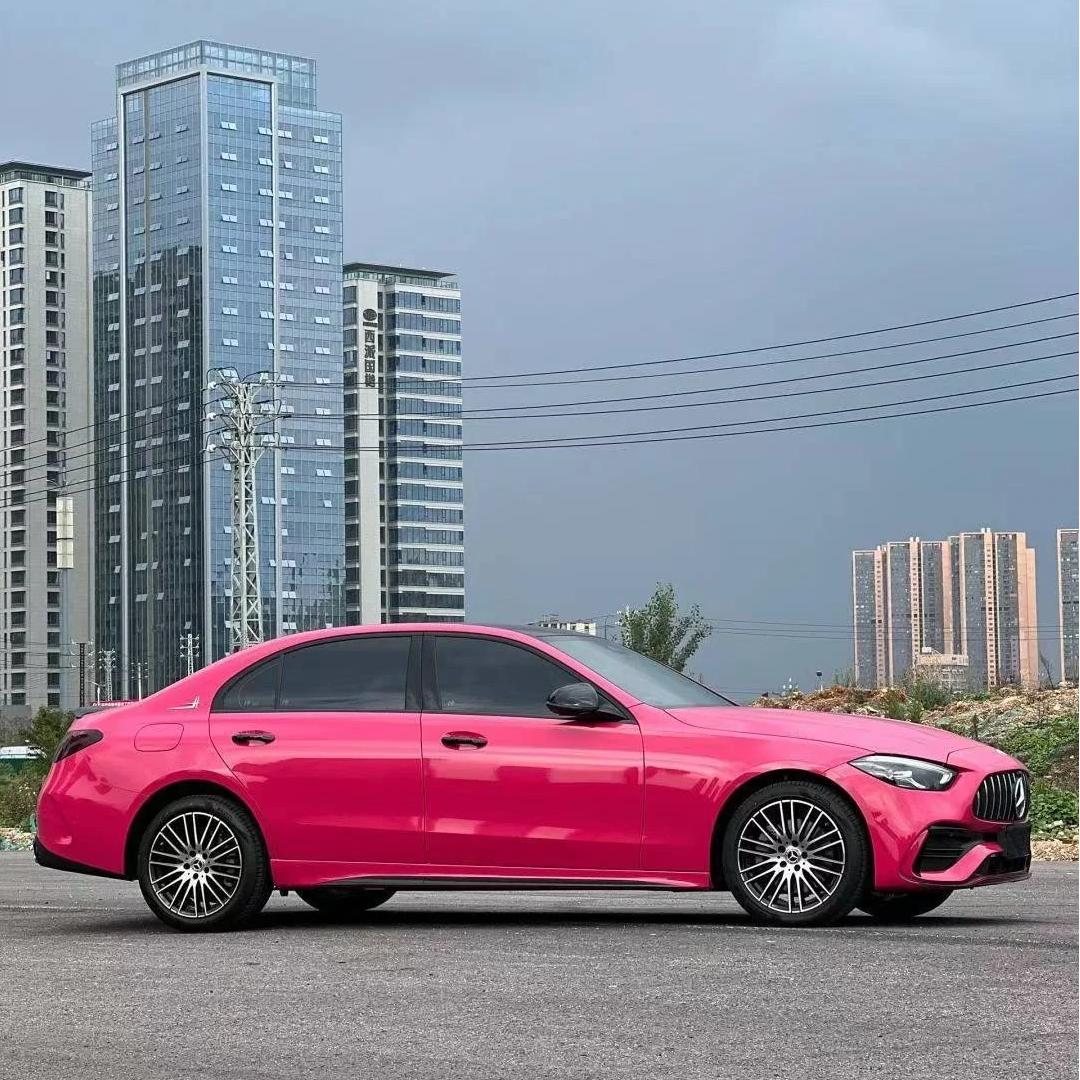 TPU Glossy Rose Red Colored PPF Paint Protection Film
