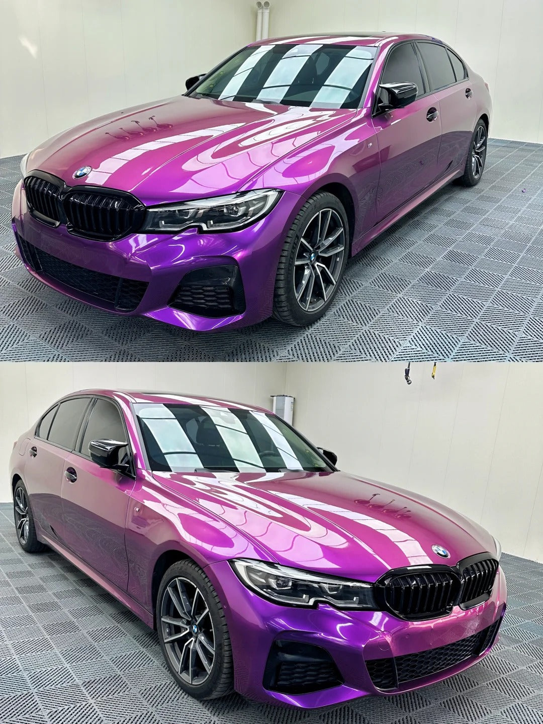 Gloss Metallic Grape Purple Car Vinyl Wrap PET