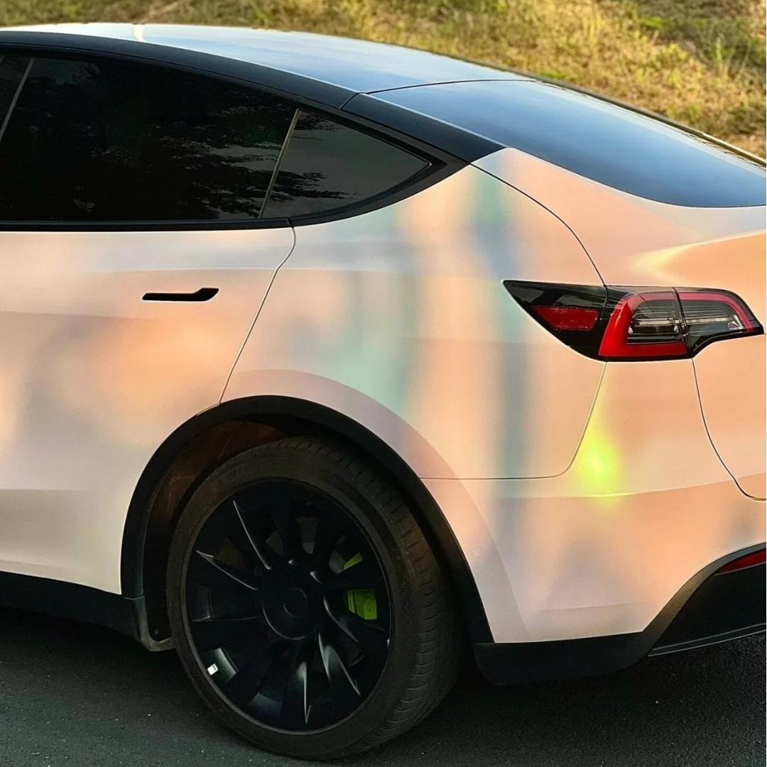 Matte Metallic Chameleon Aurora White Car Vinyl Wrap Sale