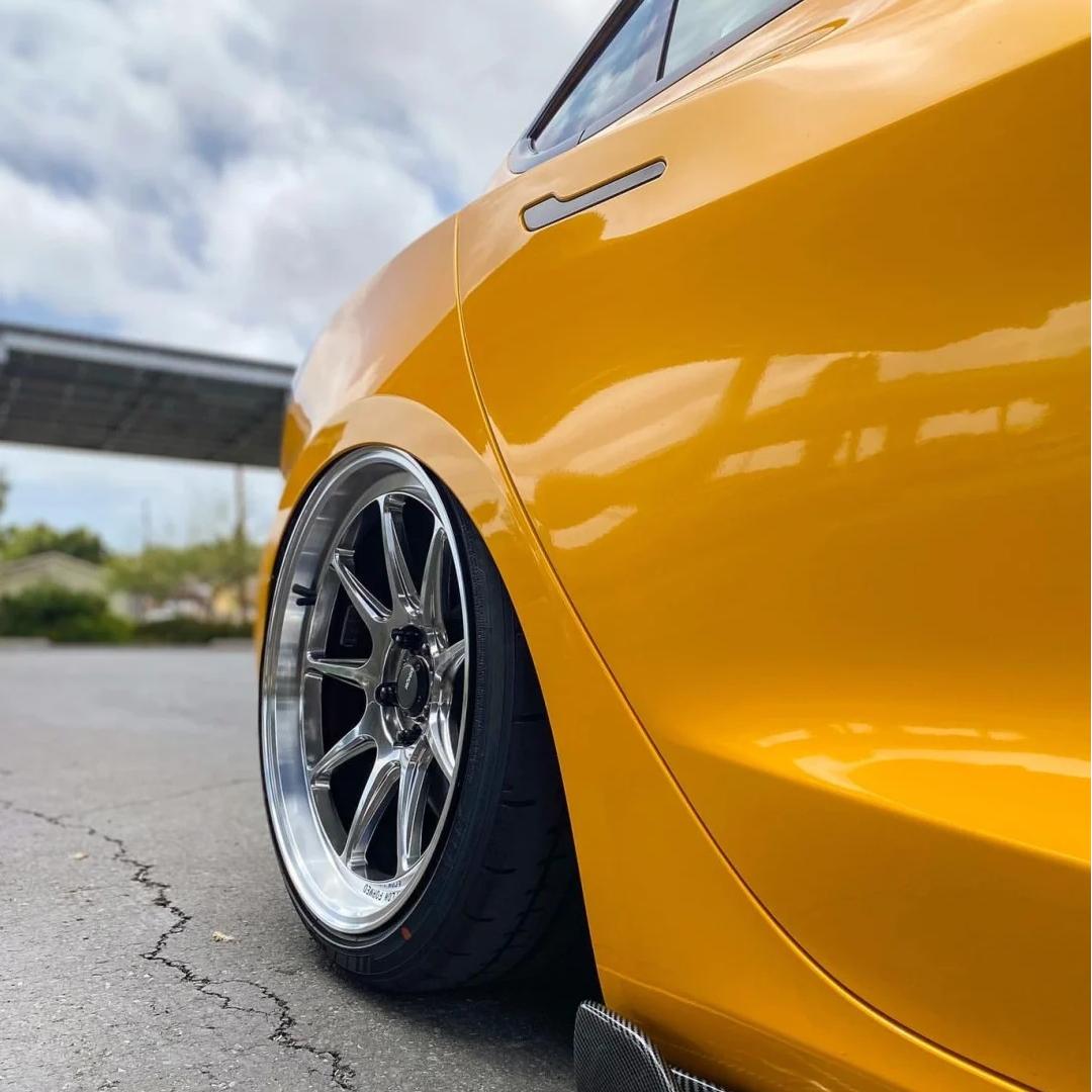 Gloss Metallic Golden Yellow Car Vinyl Wrap