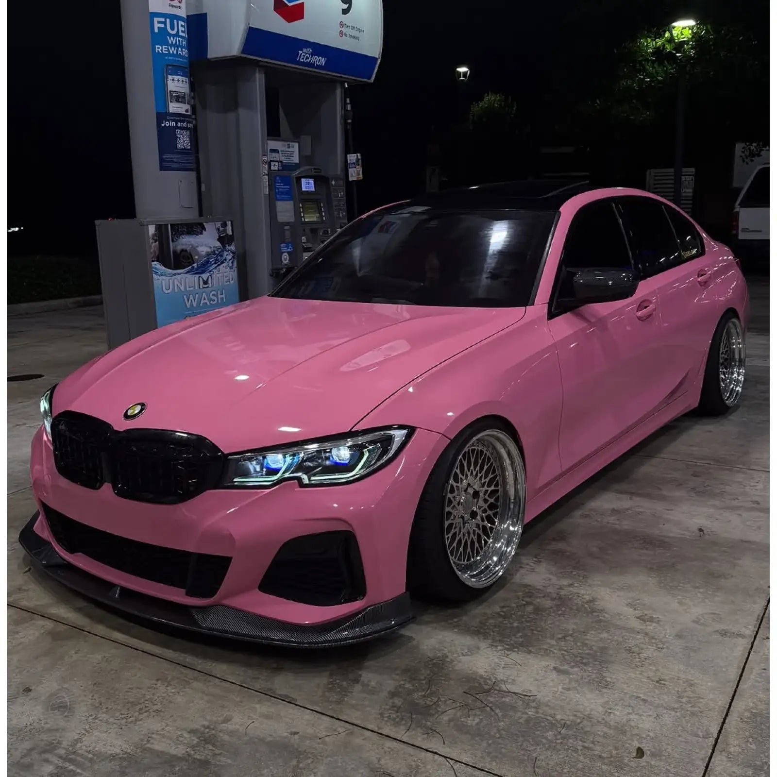 Gloss Crystal Light Pink Car Vinyl Wrap PET