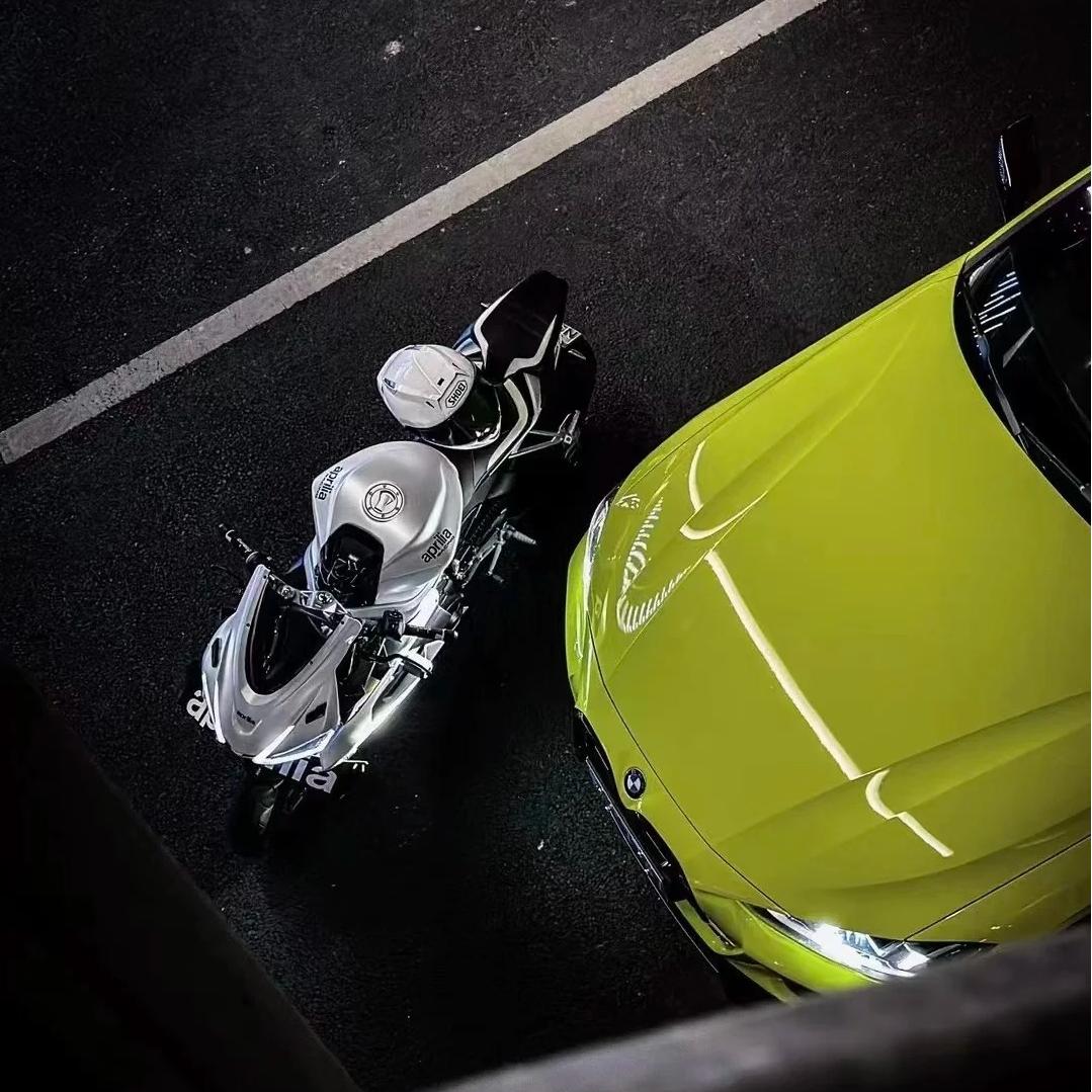 TPU Glossy Acid Lime Green Colored PPF Paint Protection Film