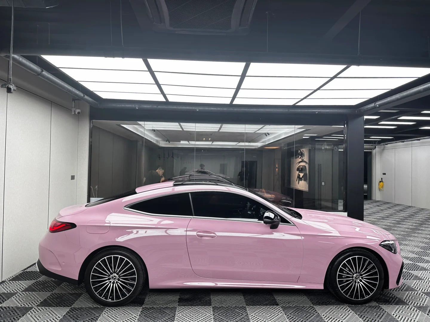 TPU Glossy Oolong Tea Powder Pink Colored PPF Paint Protection Film