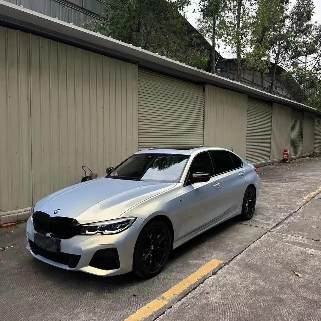 Gloss Metallic Chameleon Blue Gold Car Vinyl Wrap