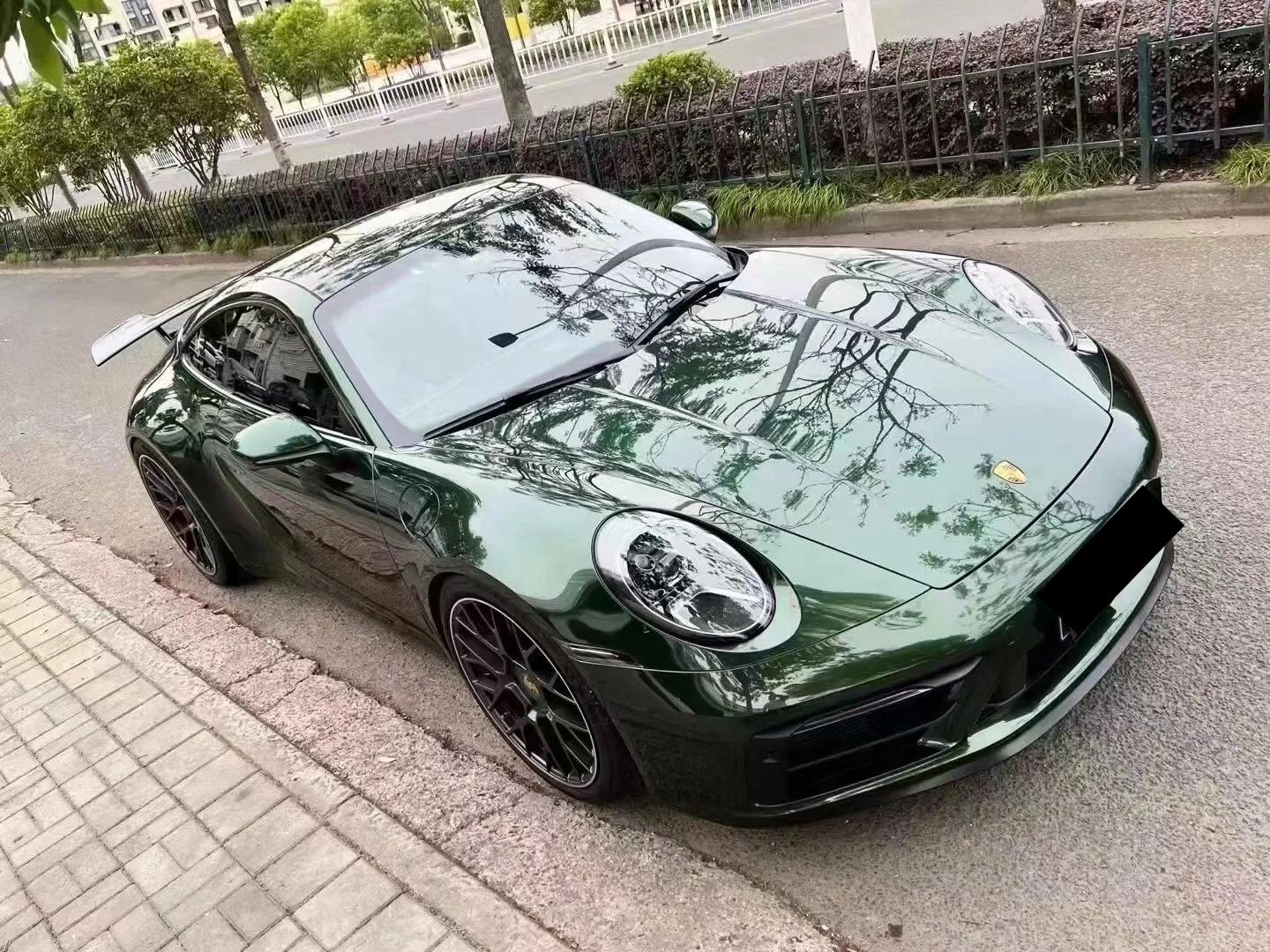 Glossy Paint Metalic Midnight Green Car Vinyl Wrap PET