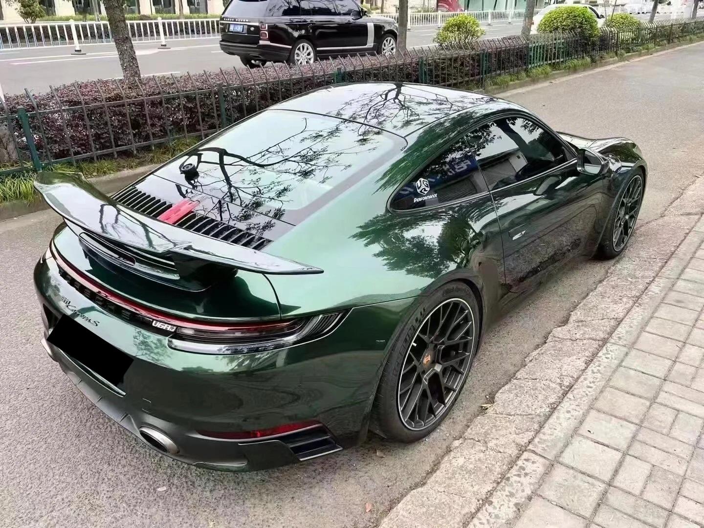 Glossy Paint Metalic Midnight Green Car Vinyl Wrap PET
