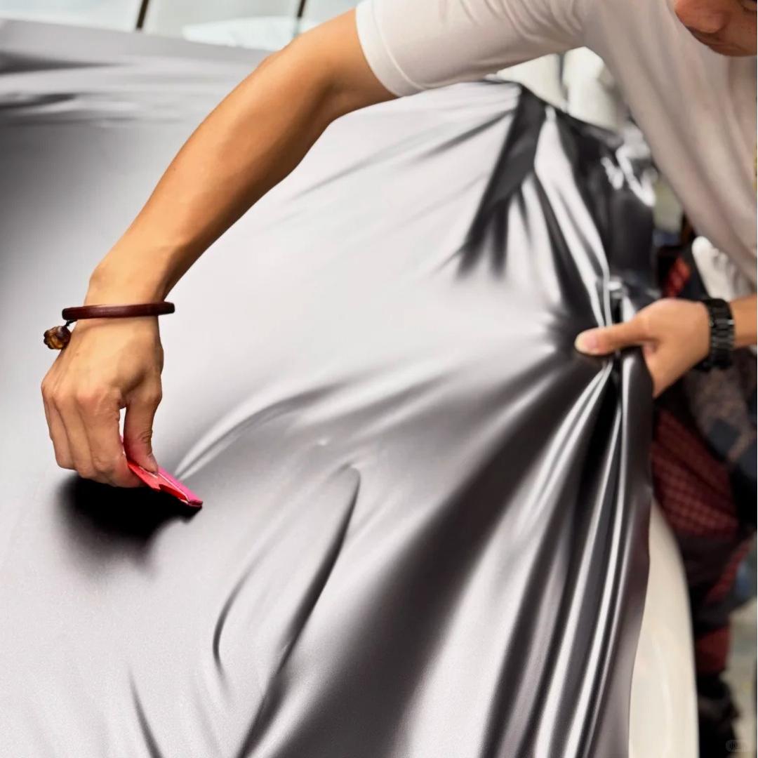 Matte Metallic Satin Mountain Grey Car Vinyl Wrap PET