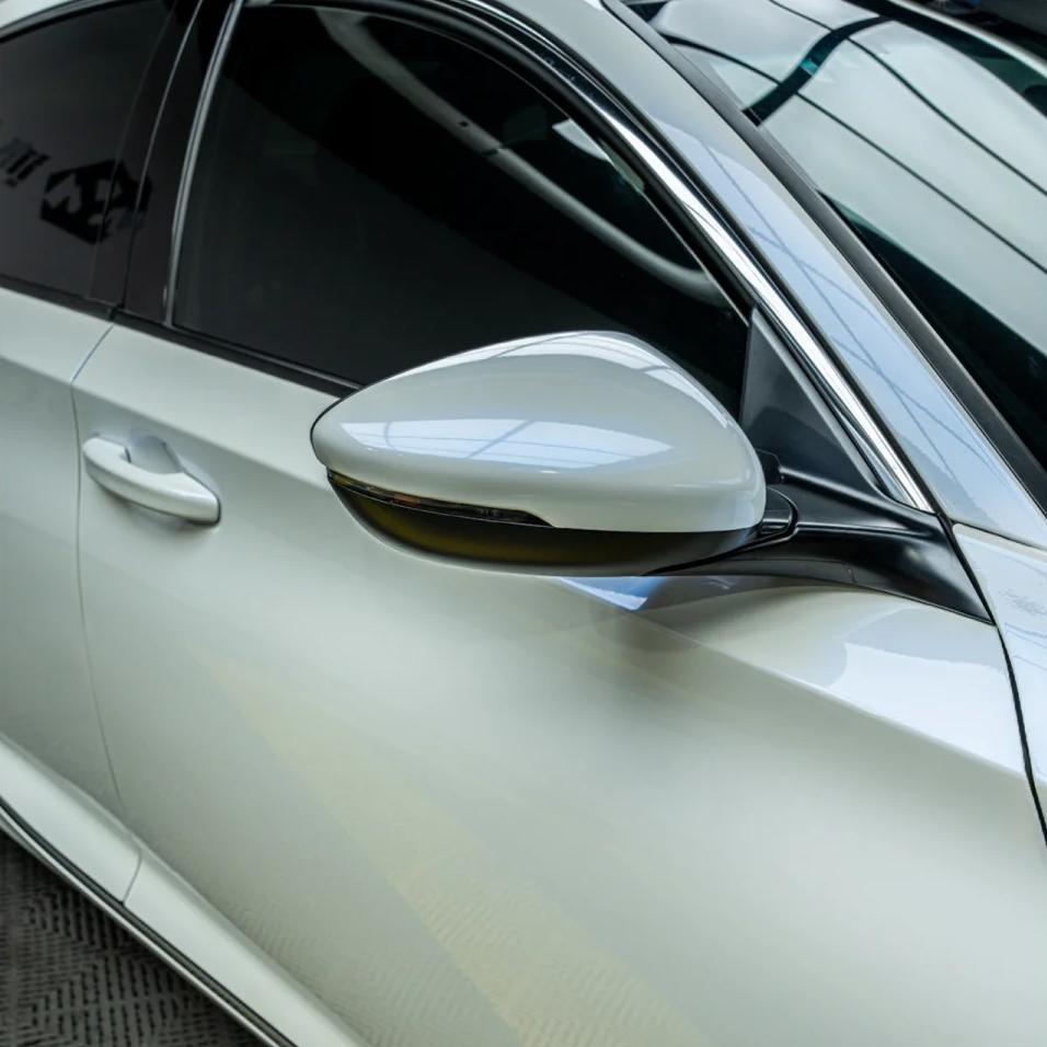 Gloss Metallic Chameleon Diamond Blue White Car Vinyl Wrap