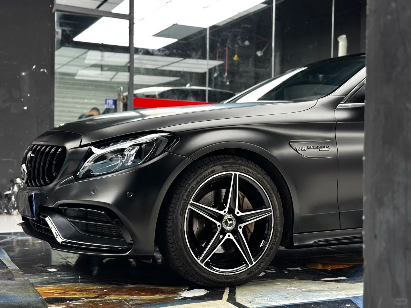 Matte Metallic Satin Gold Dust Black Car Vinyl Wrap PET