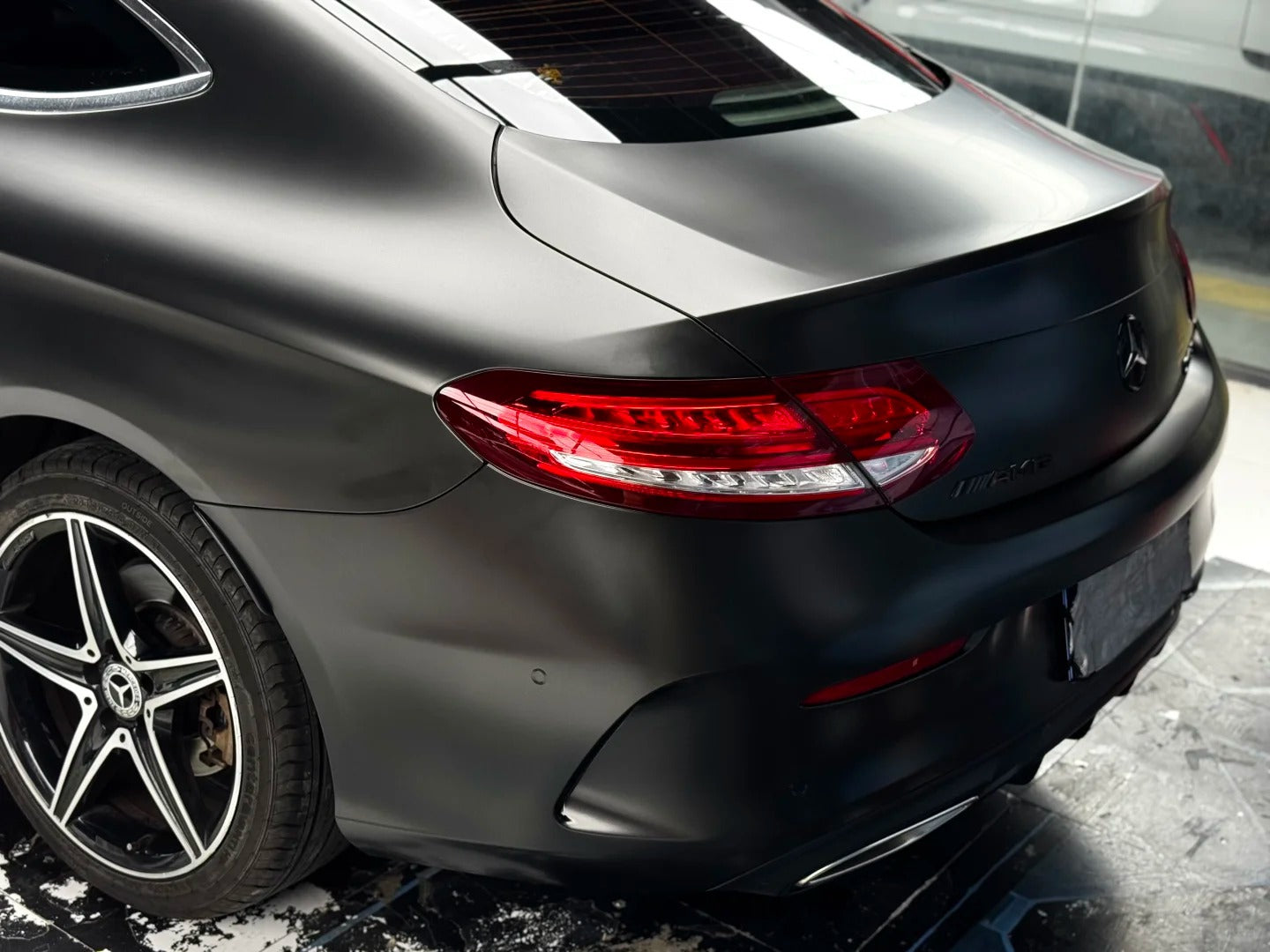 Matte Metallic Satin Gold Dust Black Car Vinyl Wrap PET