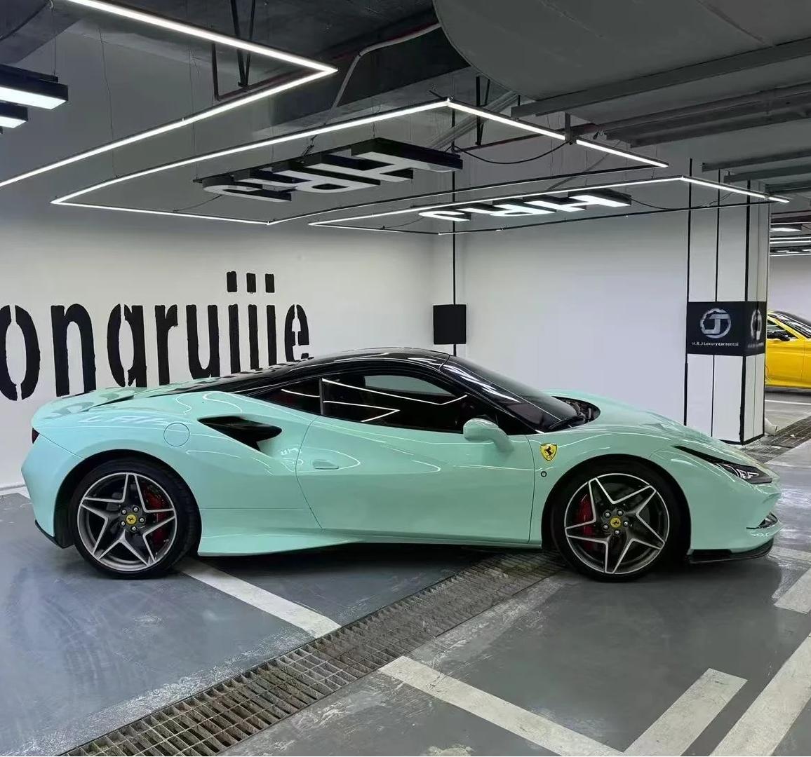 Gloss Light Mint Cragginess Green Car Vinyl Wrap PET