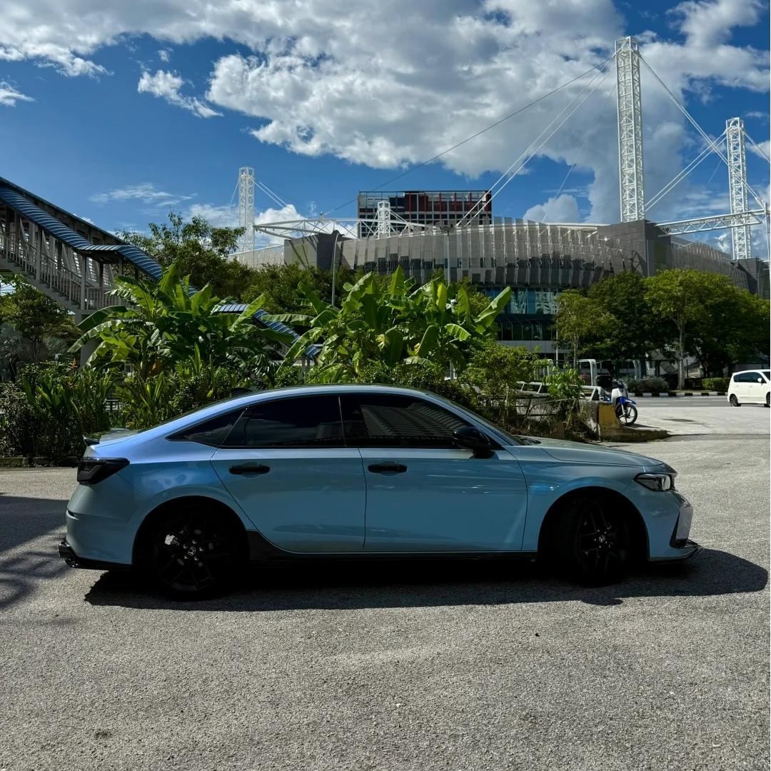 Glossy Twin Candy Grey Blue Color Fliper Car Vinyl Wrap