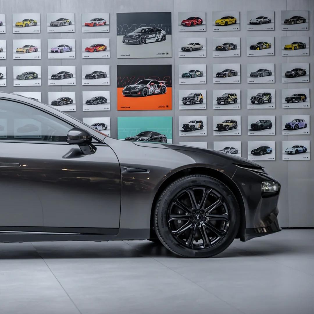 Gloss Metallic Steel Grey Car Vinyl Wrap PET