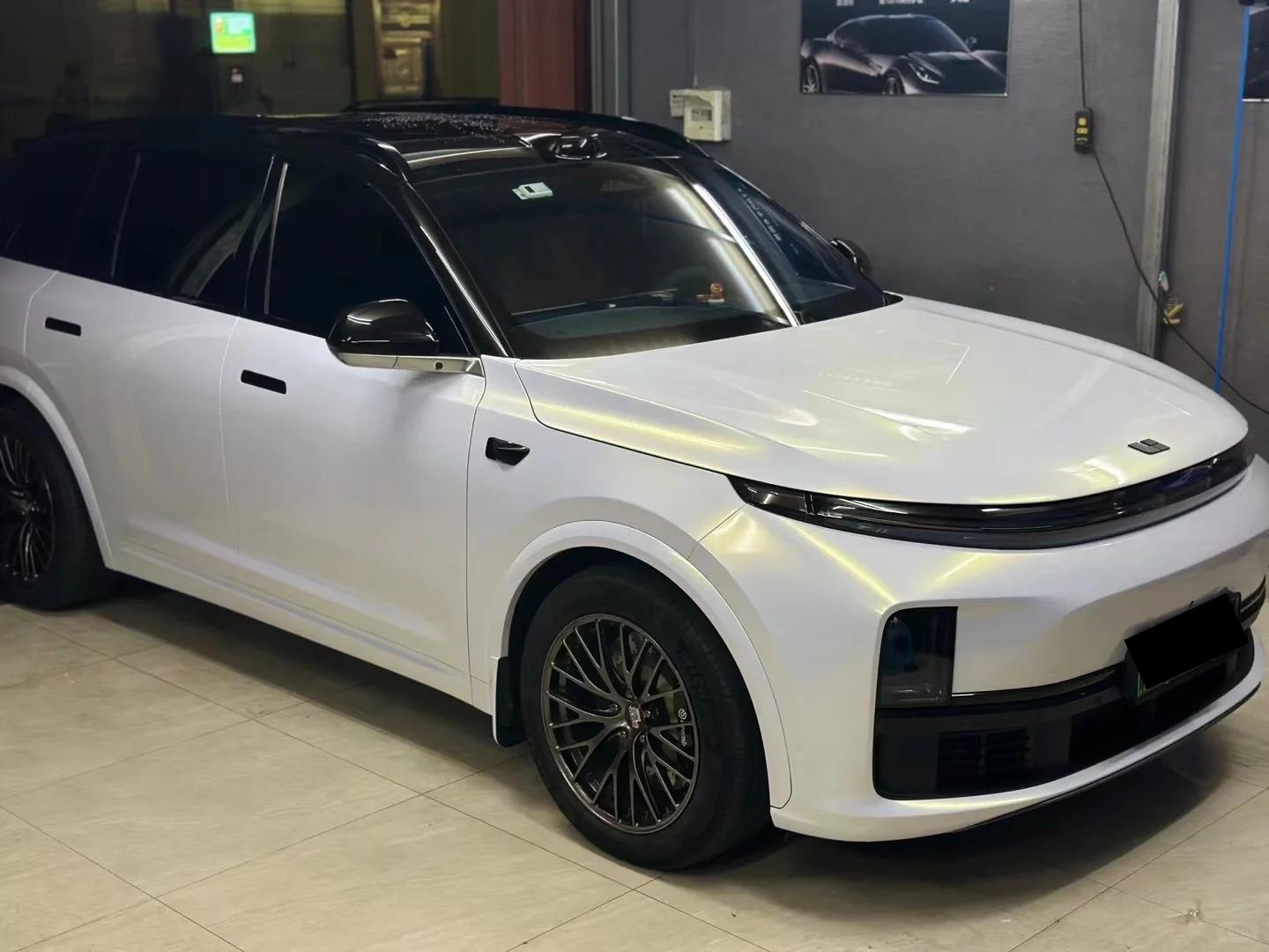 Gloss Metallic Diamond Chameleon Gold White Car Vinyl Wrap