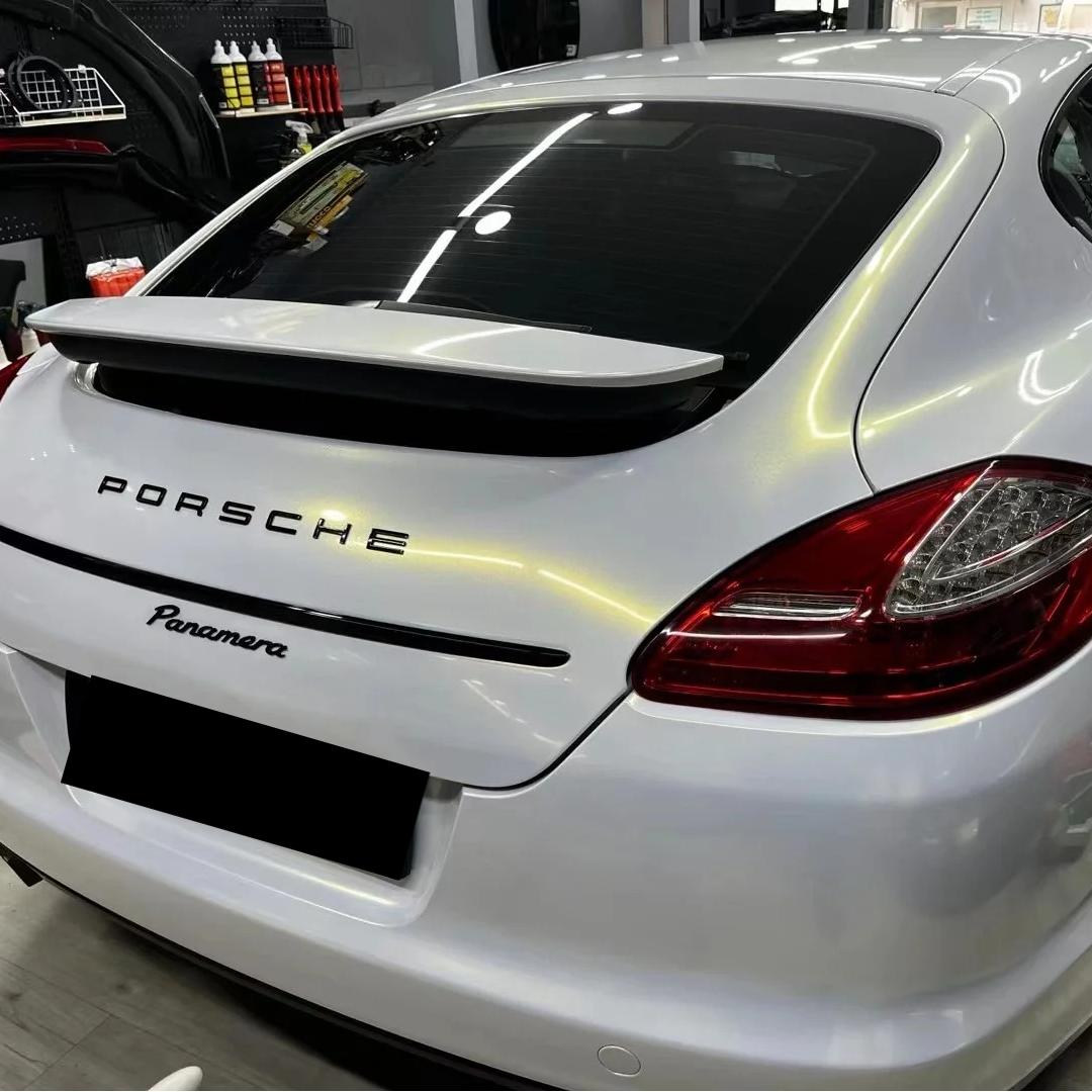Gloss Metallic Diamond Chameleon Gold White Car Vinyl Wrap