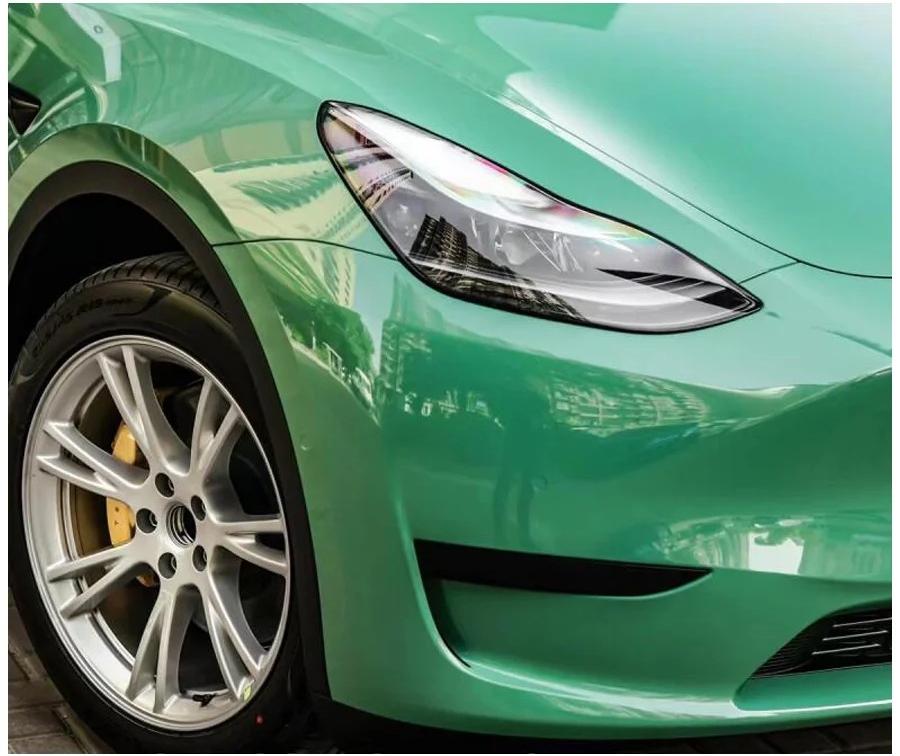 Gloss Porsche Weng Green Car Vinyl Wrap PET