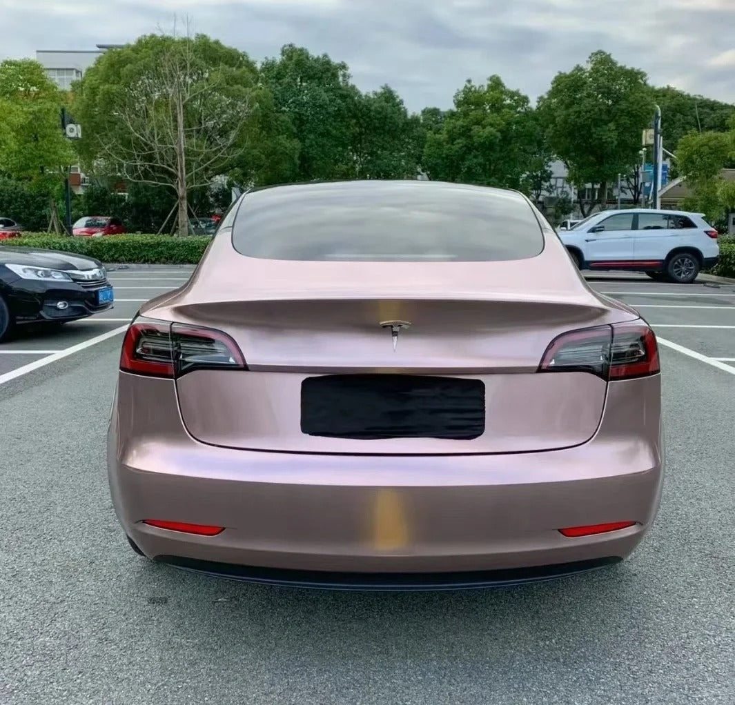 Gloss Metallic Frozen Berry Pink Car Vinyl Wrap PET