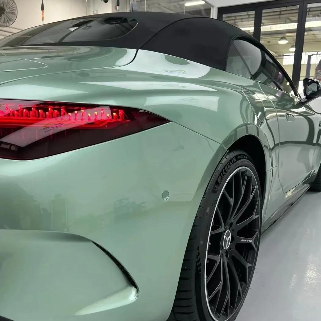 Gloss Metallic Francesca Green Car Vinyl Wrap Ferrari