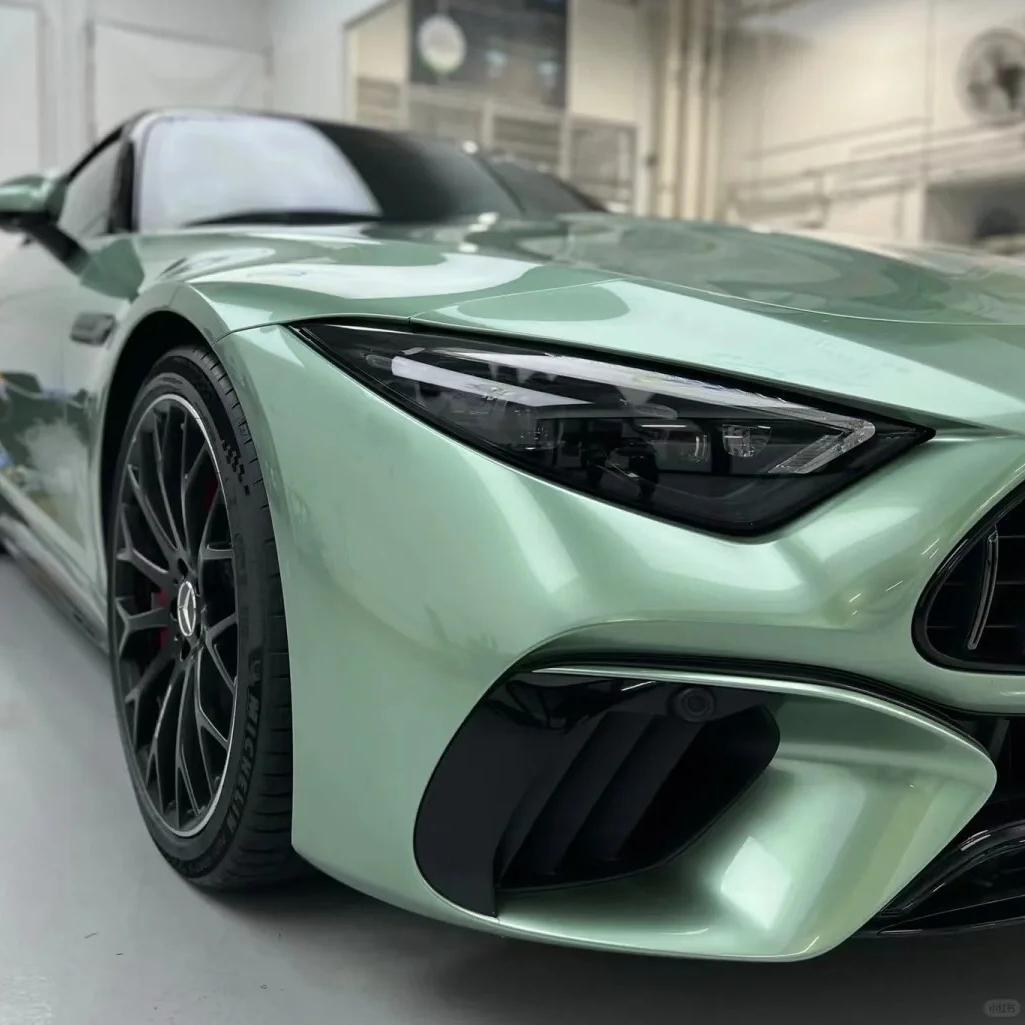 Gloss Metallic Francesca Green Car Vinyl Wrap Ferrari