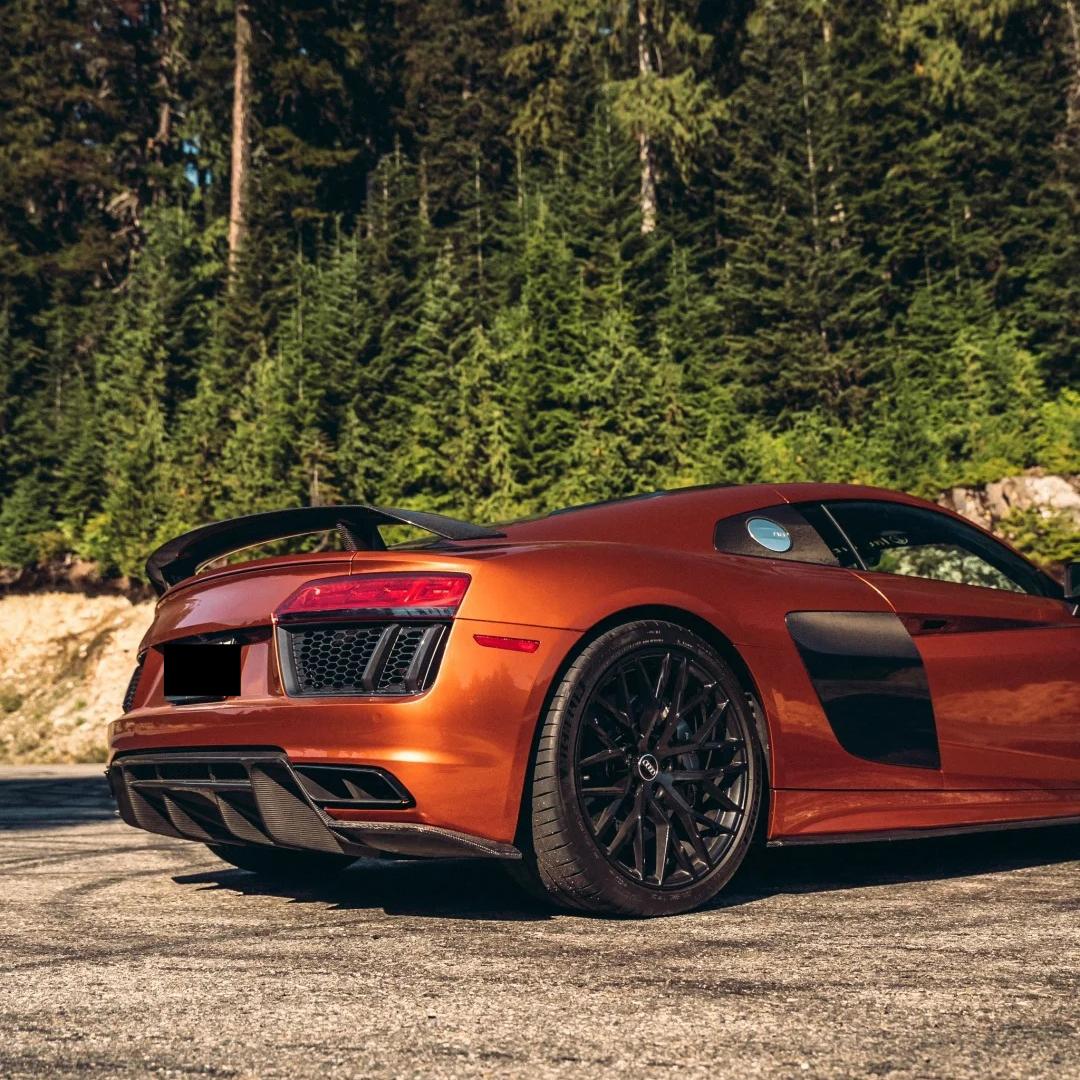Gloss Metallic Paint Orange Car Vinyl Wrap PET