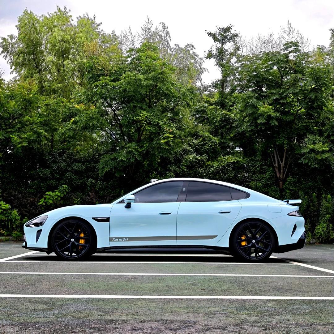 Gloss Ice Blue Car Vinyl Wrap PET