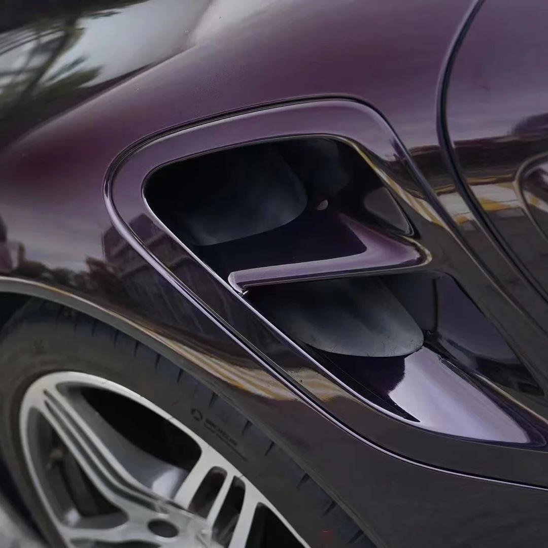 Gloss Metallic Midnight Red Car Vinyl Wrap PET