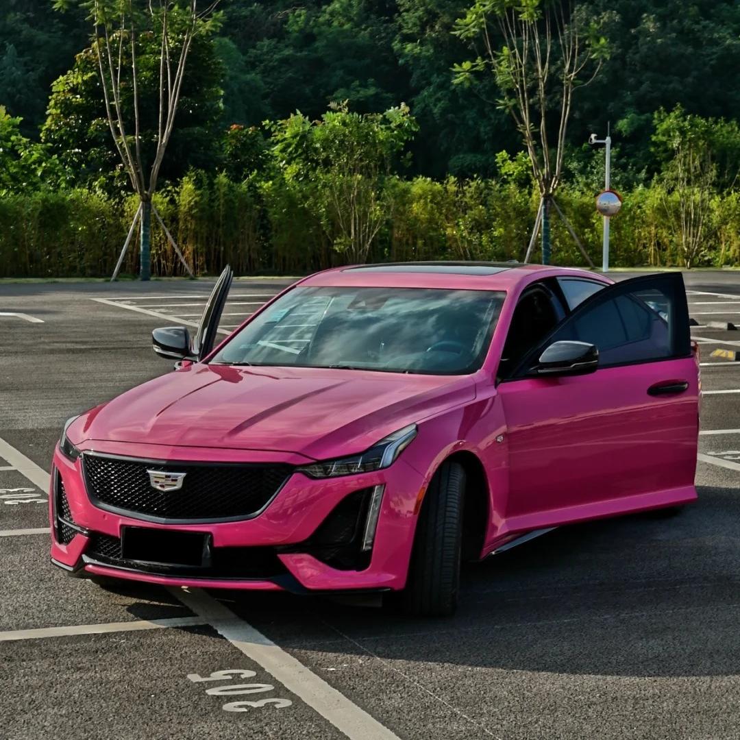 TPU Glossy Rose Red Colored PPF Paint Protection Film
