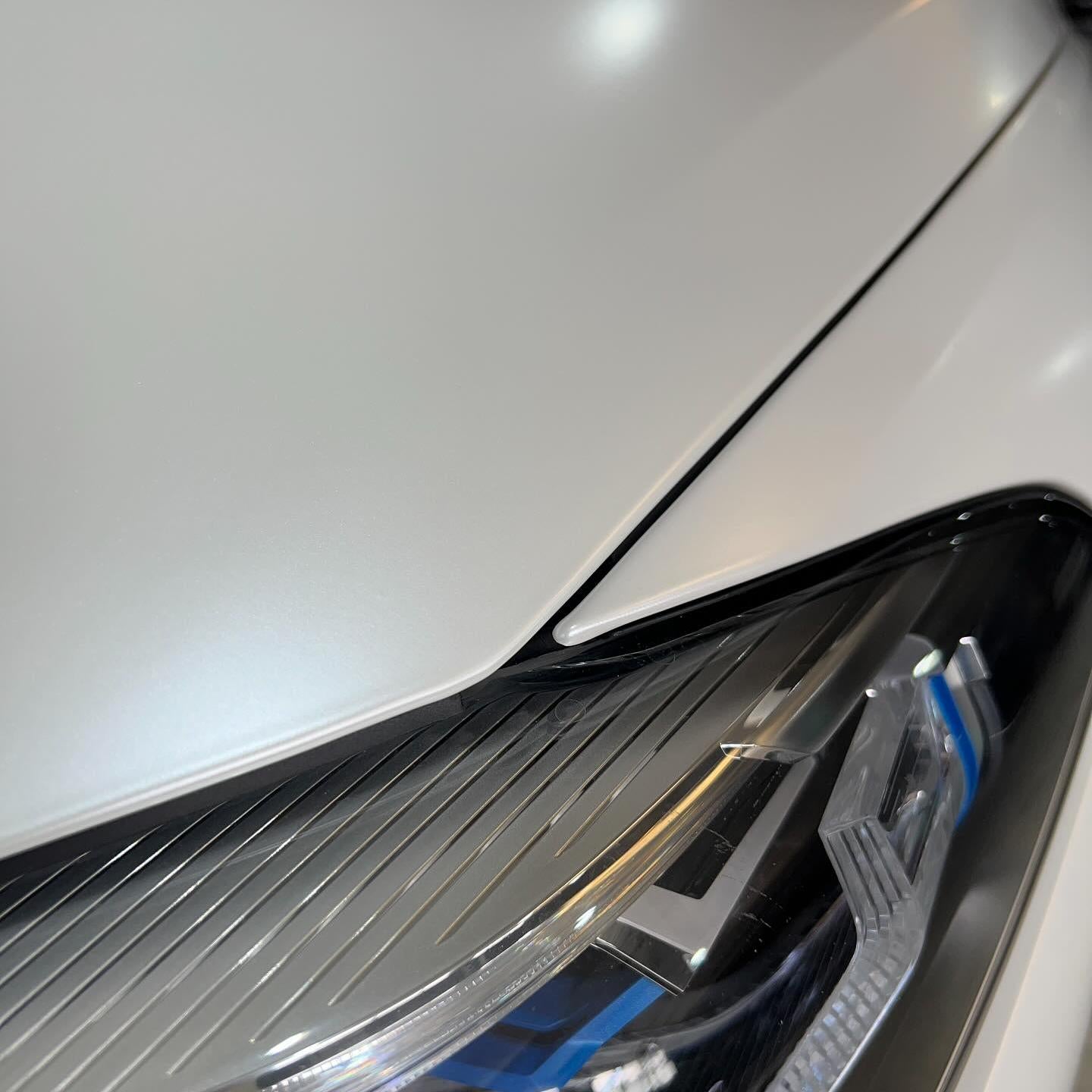 satin pearl white car wrap