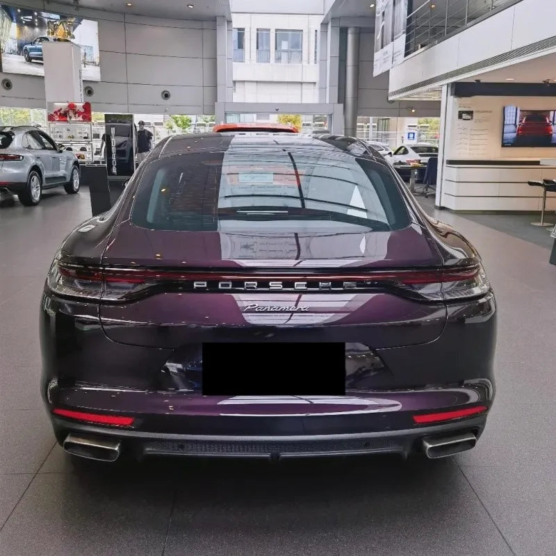 Gloss Amethyst Purple Car Vinyl Wrap Porsche PET
