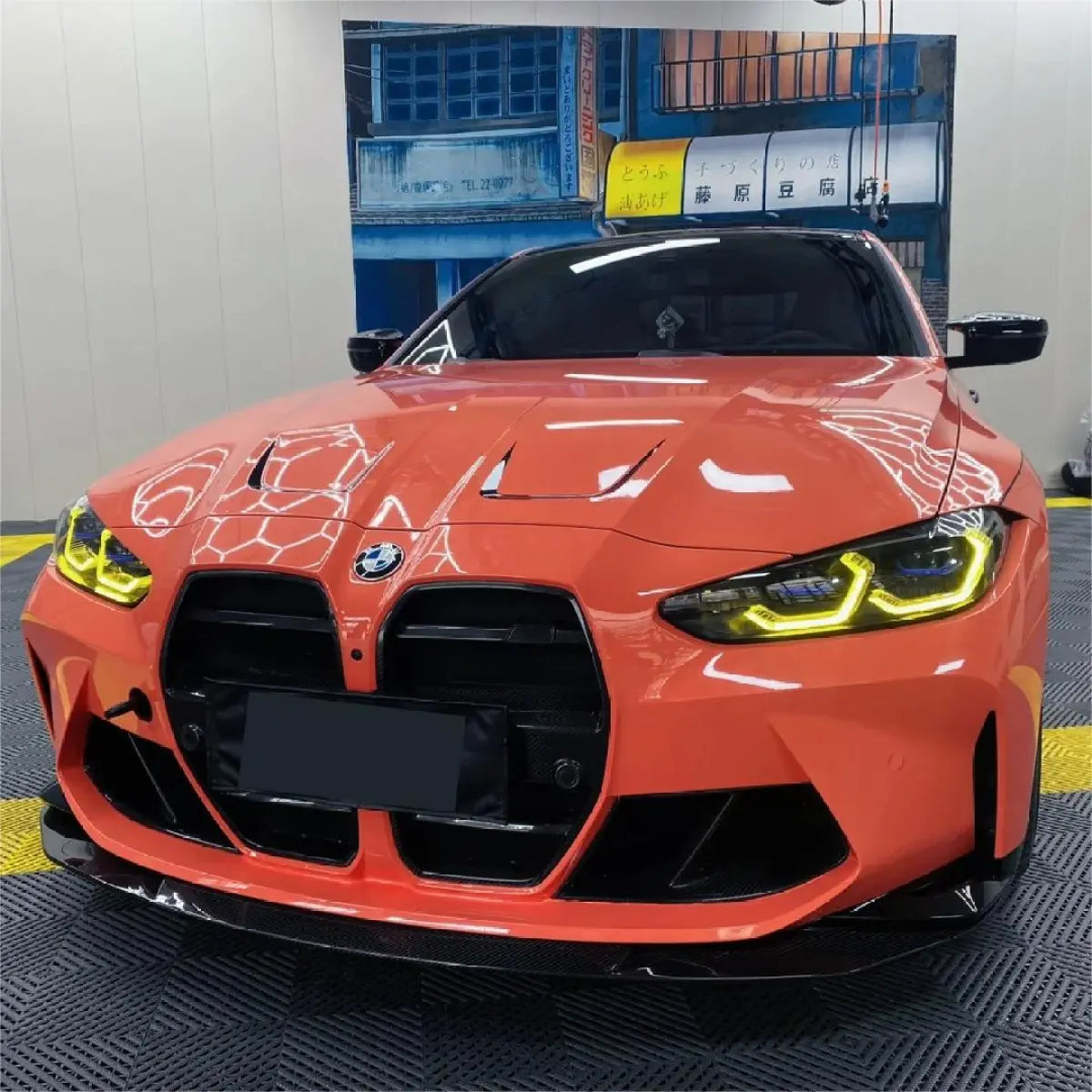 Gloss Coral Orange Car Vinyl Wrap PET
