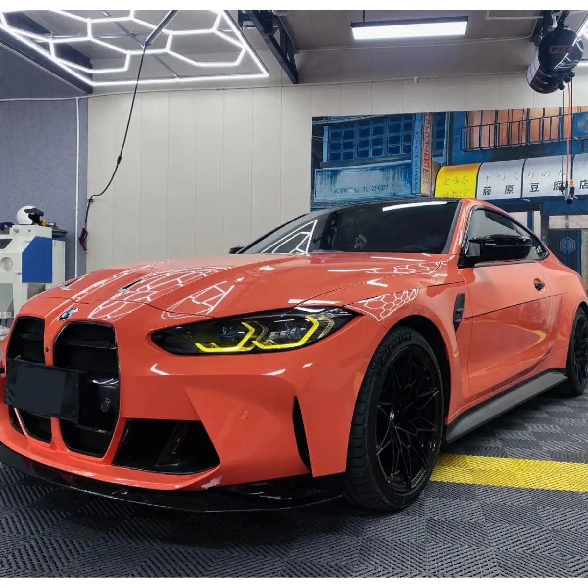 Gloss Coral Orange Car Vinyl Wrap PET