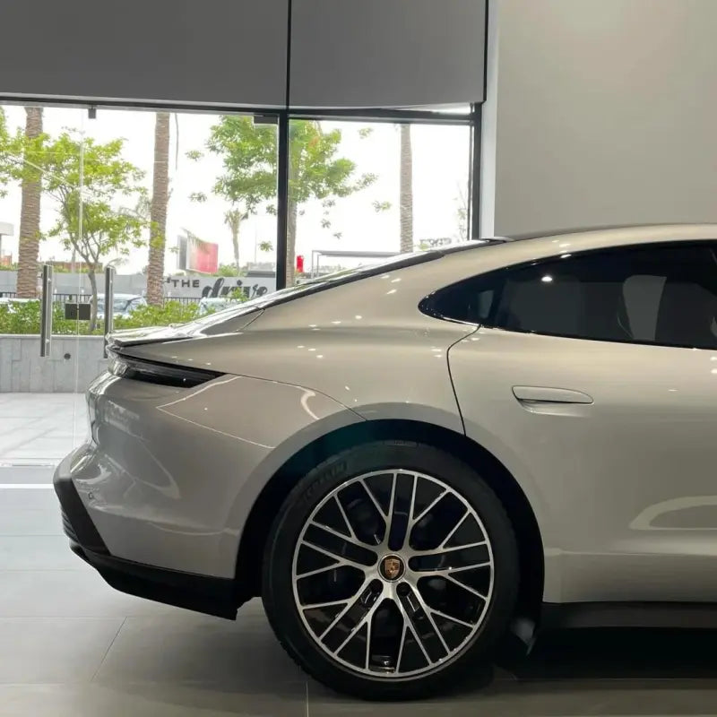Gloss Dolomite Silver Car Vinyl Wrap Porsche