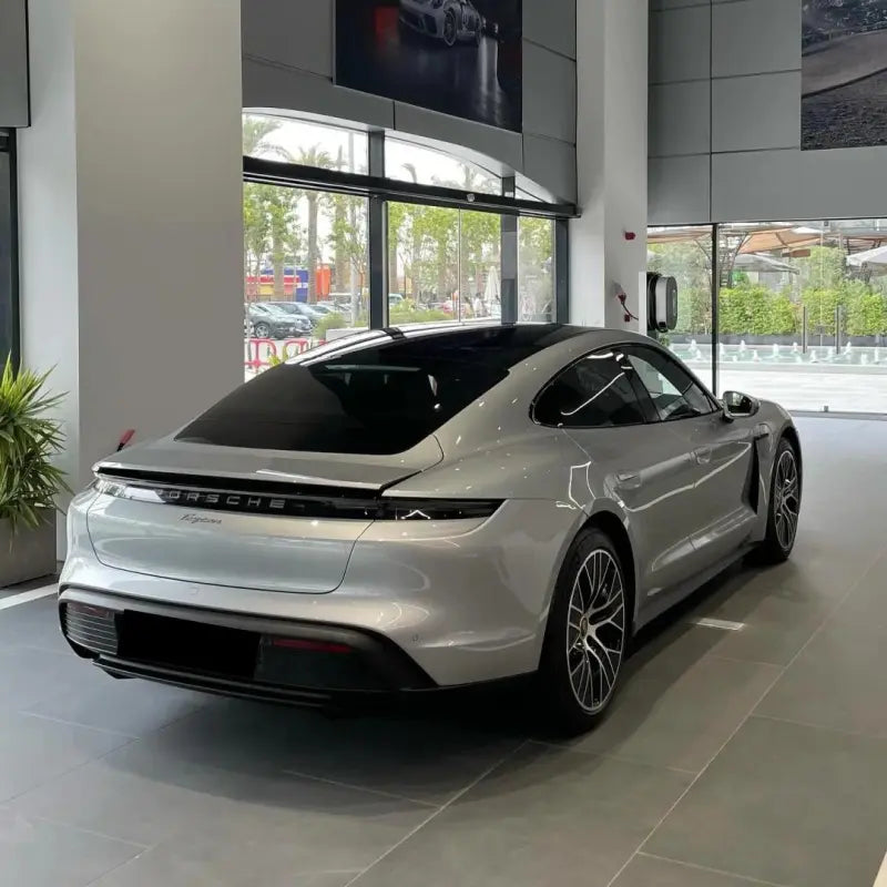 Gloss Dolomite Silver Car Vinyl Wrap Porsche