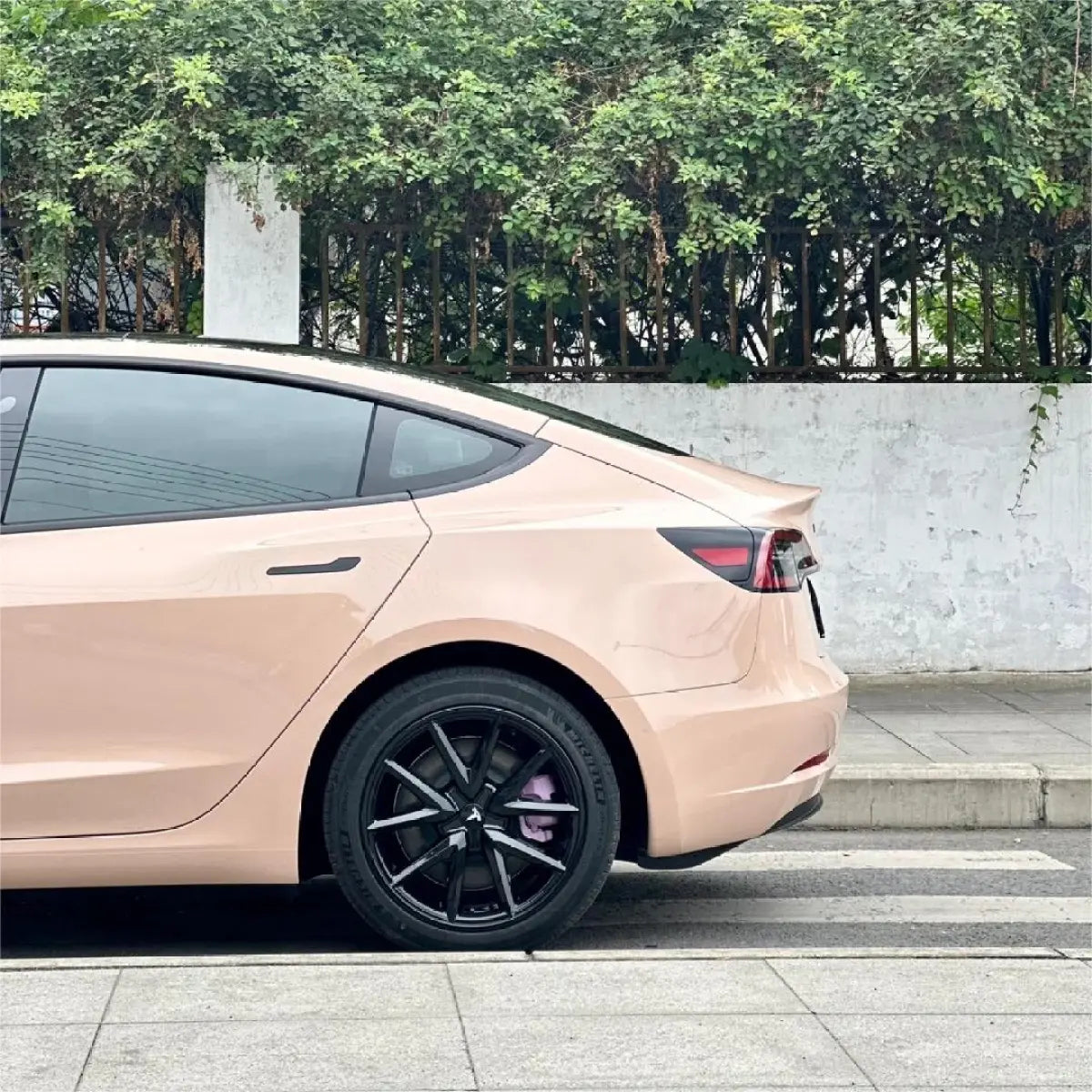 Gloss Super Shine Latte Car Vinyl Wrap PET