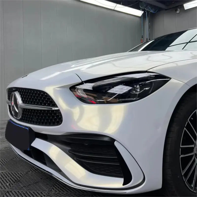 Gloss Metallic Chameleon Pearl Gold White Car Vinyl Wrap Audi PET
