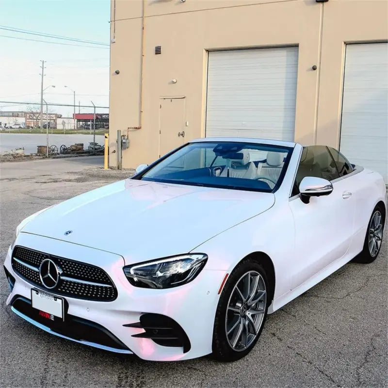 Gloss Metallic Chameleon Pearl Pink White Car Vinyl Wrap PET