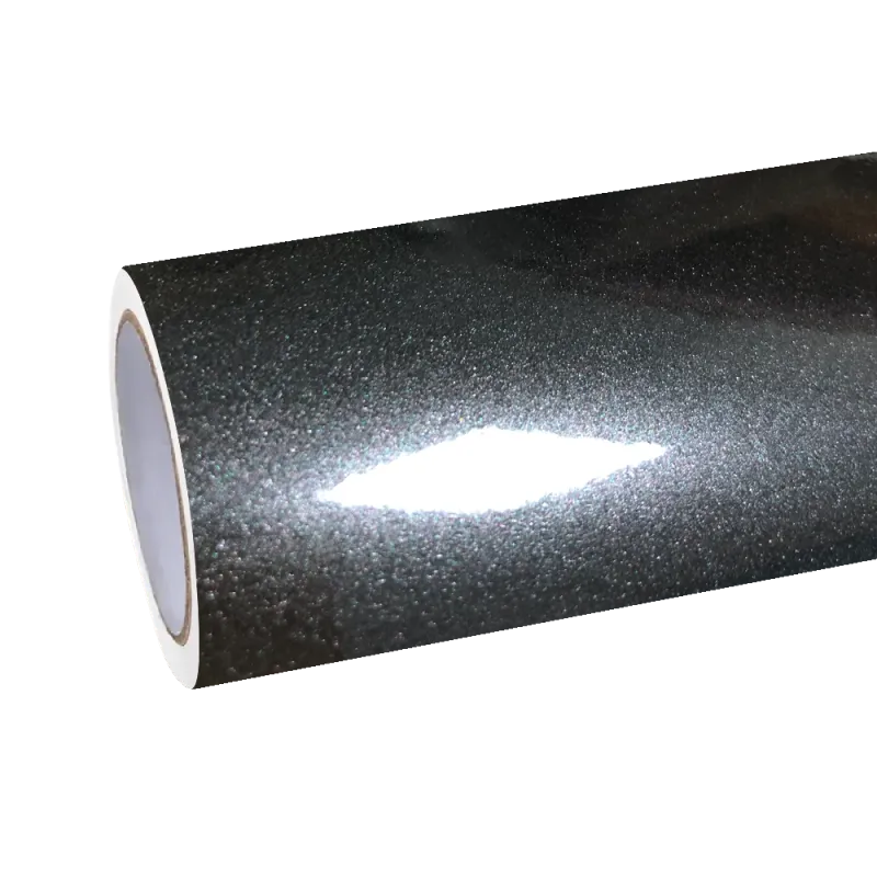 thumbnail image 2 of EZAUTOWRAP Super Gloss Metallic Charcoal Gray Vinyl Wrap – Bubble Free – 3Mil – Car, Boat, Laptop 2 of 6
