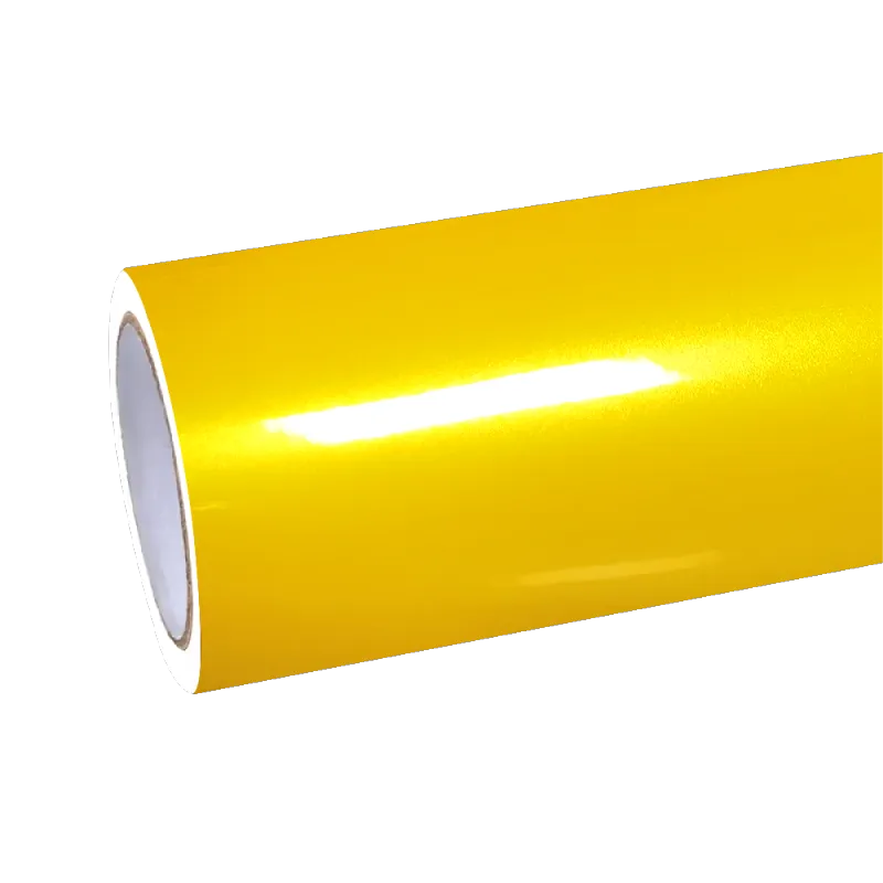Gloss Metallic Golden Yellow Car Vinyl Wrap