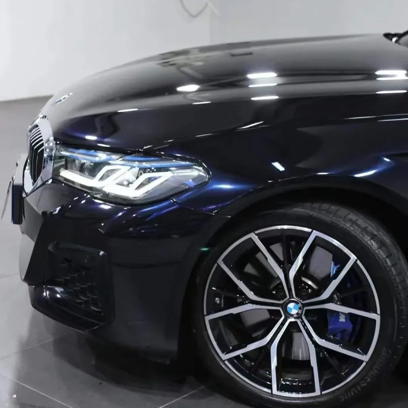 Gloss Metallic Navarra Blue Car Vinyl Wrap PET