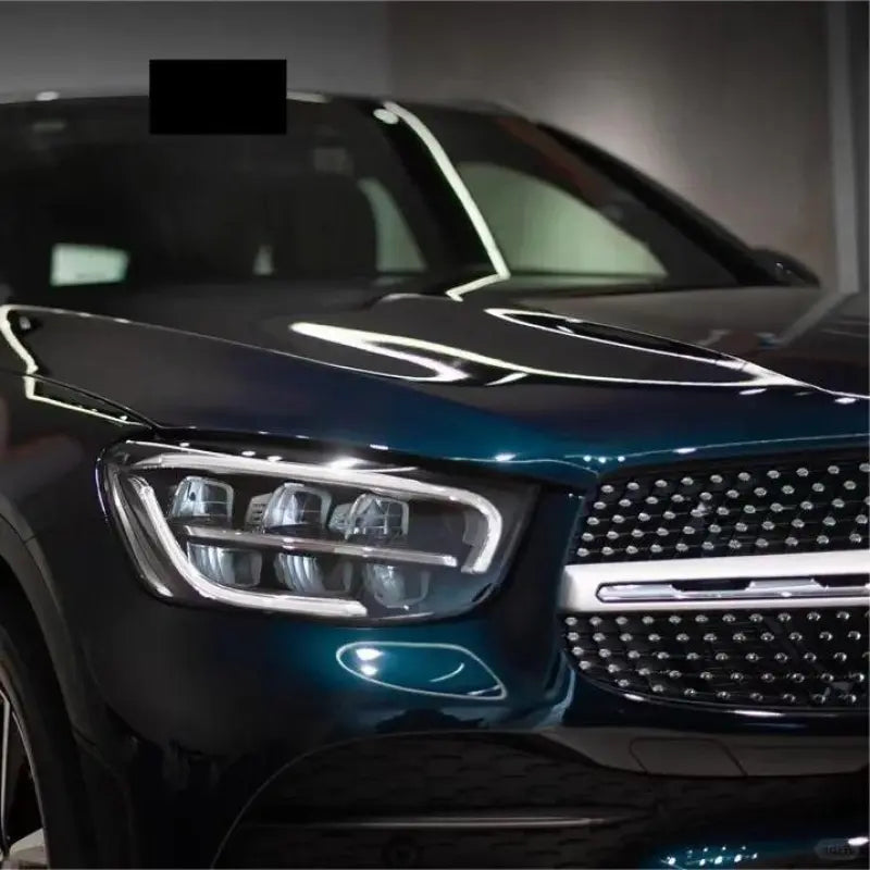 Gloss Metallic Turquoise Green Car Vinyl Wrap Benz PET